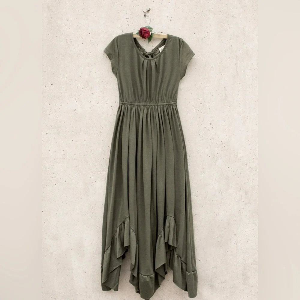 Joyfolie Mia Joy Girls Braelyn‎ Olive Green Dress NWT 2T